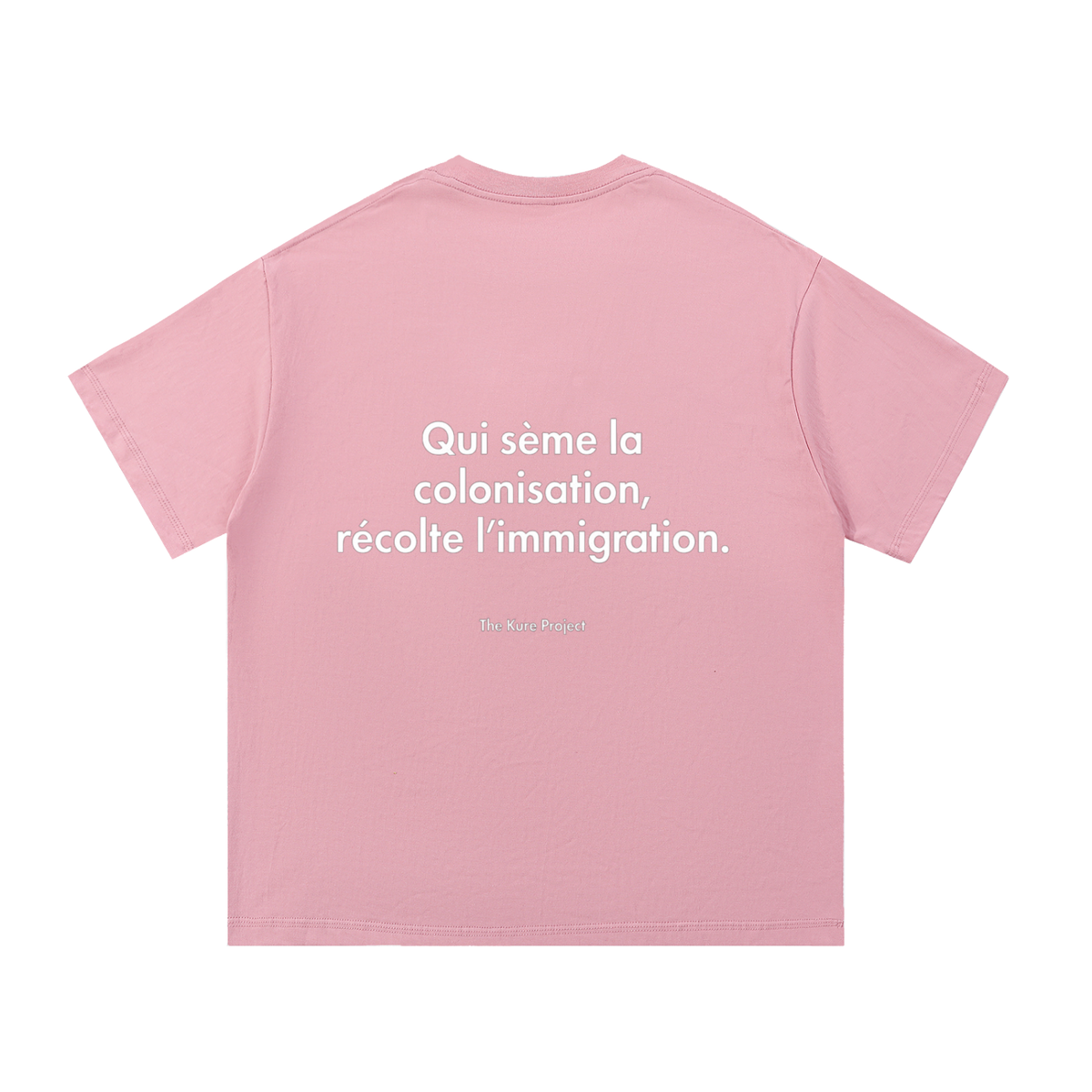 Tee shirt « qui sème la colonisation, récolte l’immigration »